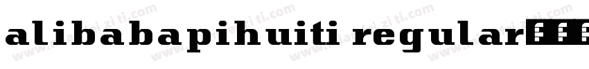alibabapihuiti regular字体转换